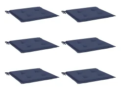 Ropa De Casa-Cojines para muebles palets 6 uds tela marino 50x50x3 cm ES236637 Azul