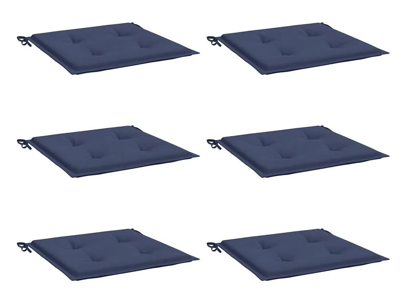 Clicnbuy Ropa De Casa-Cojines para muebles palets 6 unidades tela marino 50x50x3 cm Azul