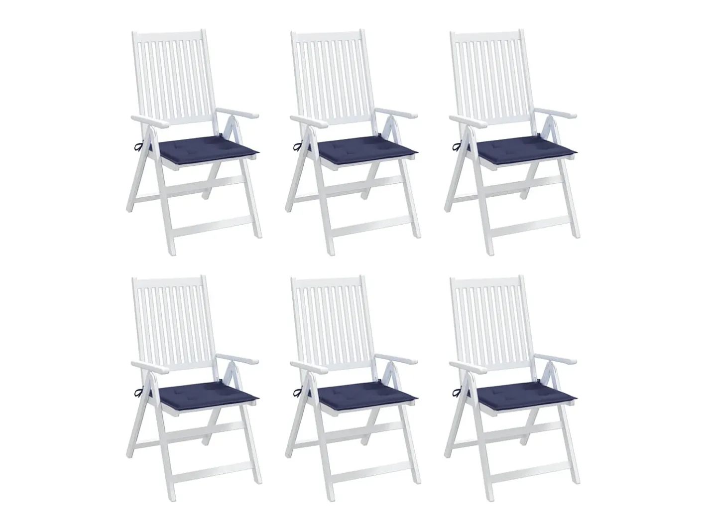 Clicnbuy Ropa De Casa-Cojines para muebles palets 6 unidades tela marino 50x50x3 cm Azul