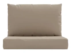 Clicnbuy Cojines para palets 2 unidades tela Oxford gris taupé Topo Best
