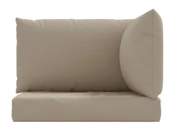 Cojines para palets 3 unidades tela Oxford gris taupé ES934984 Topo Discount
