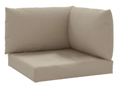 Cojines para palets 3 unidades tela Oxford gris taupé ES934984 Topo Discount