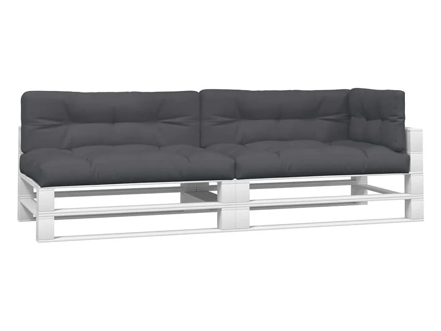 Clicnbuy Ropa De Casa-Cojines para palets 5 unidades tela Gris antracita