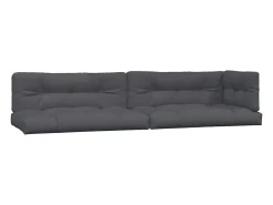 Clicnbuy Ropa De Casa-Cojines para palets 5 unidades tela Gris antracita