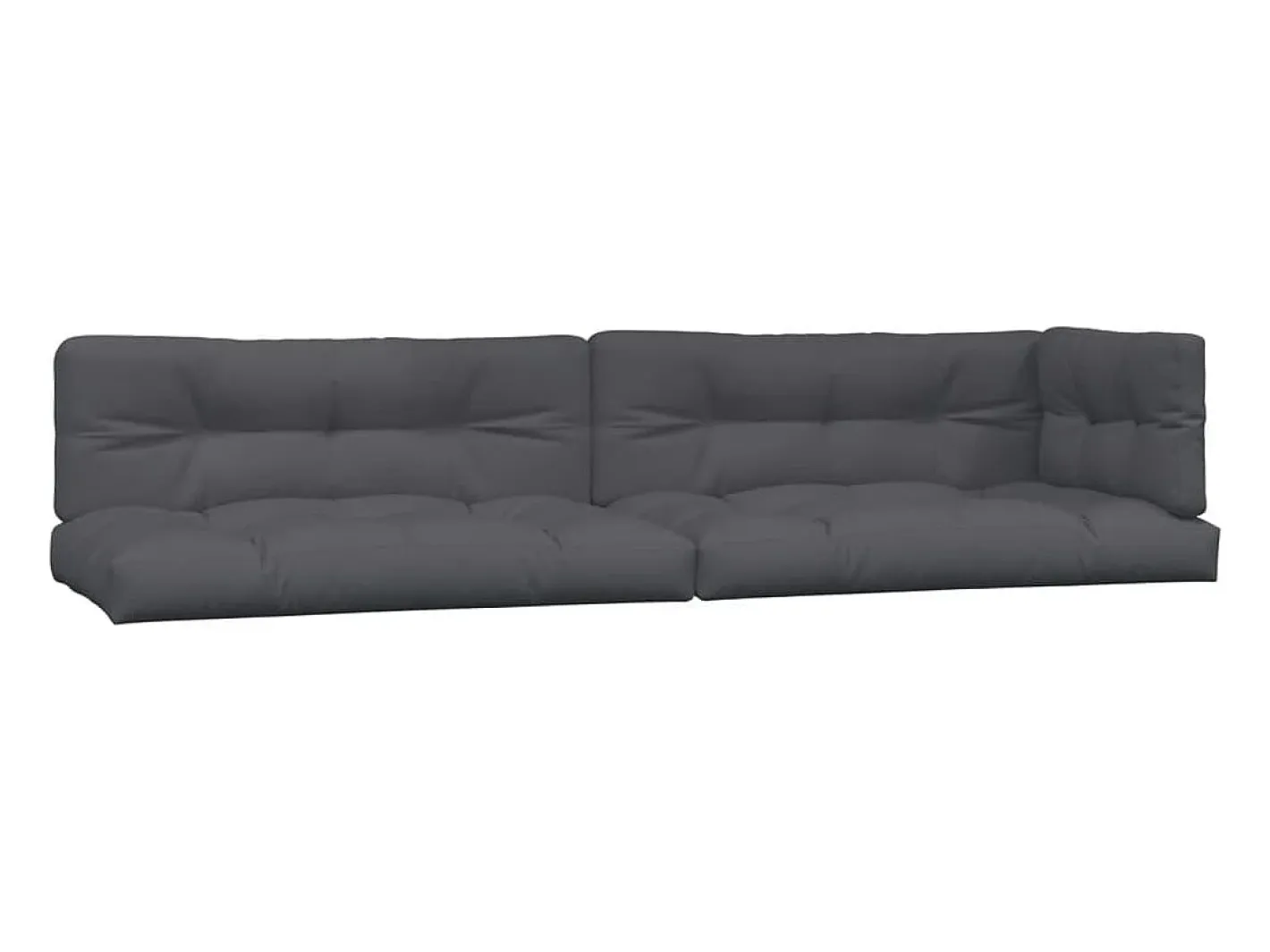 Clicnbuy Ropa De Casa-Cojines para palets 5 unidades tela Gris antracita