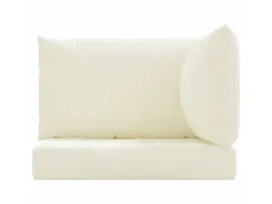 Cojines para palets 3 unidades tela Oxford crema ES833473 Blanco Best