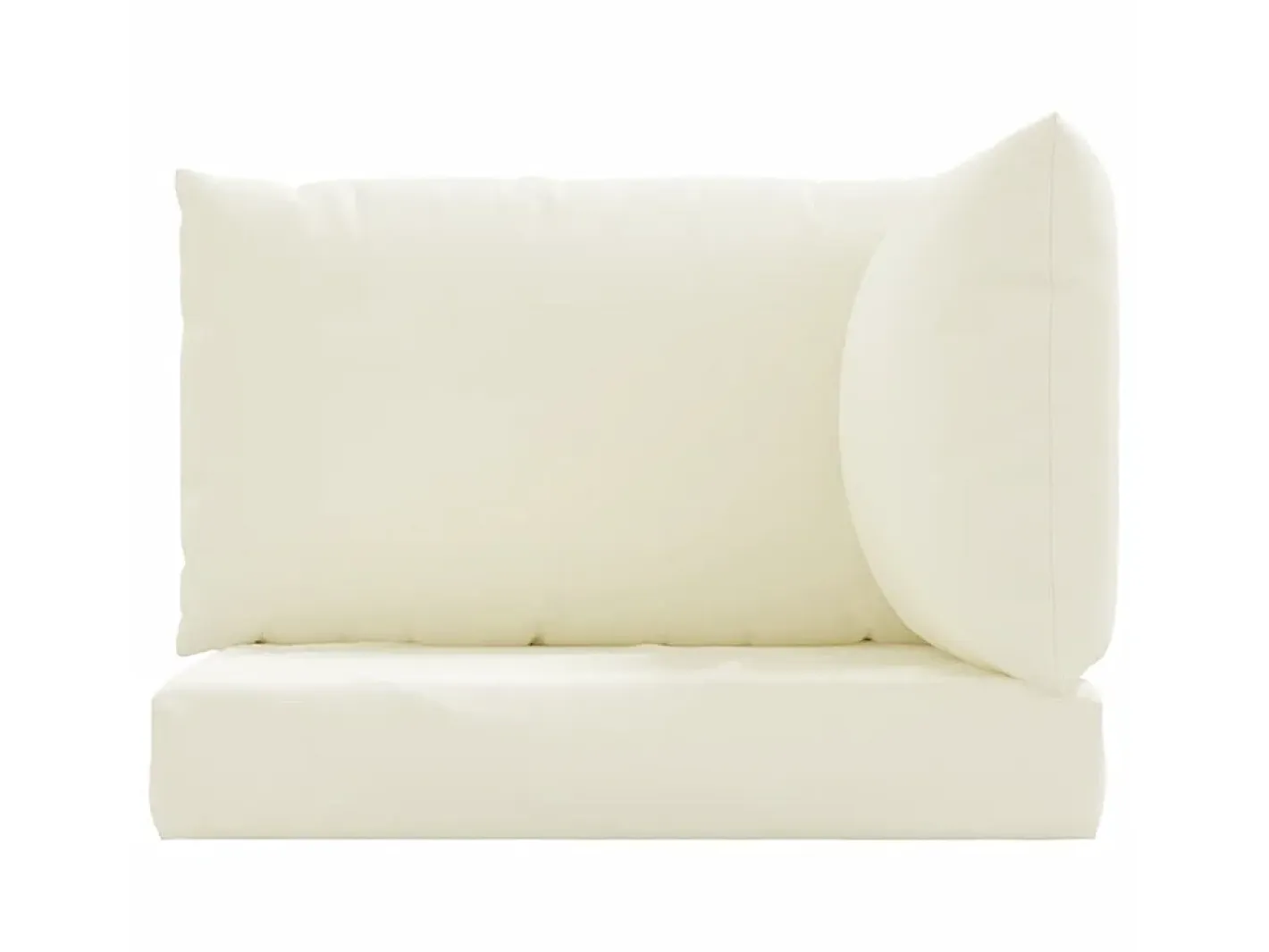 Cojines para palets 3 unidades tela Oxford crema ES833473 Blanco Best