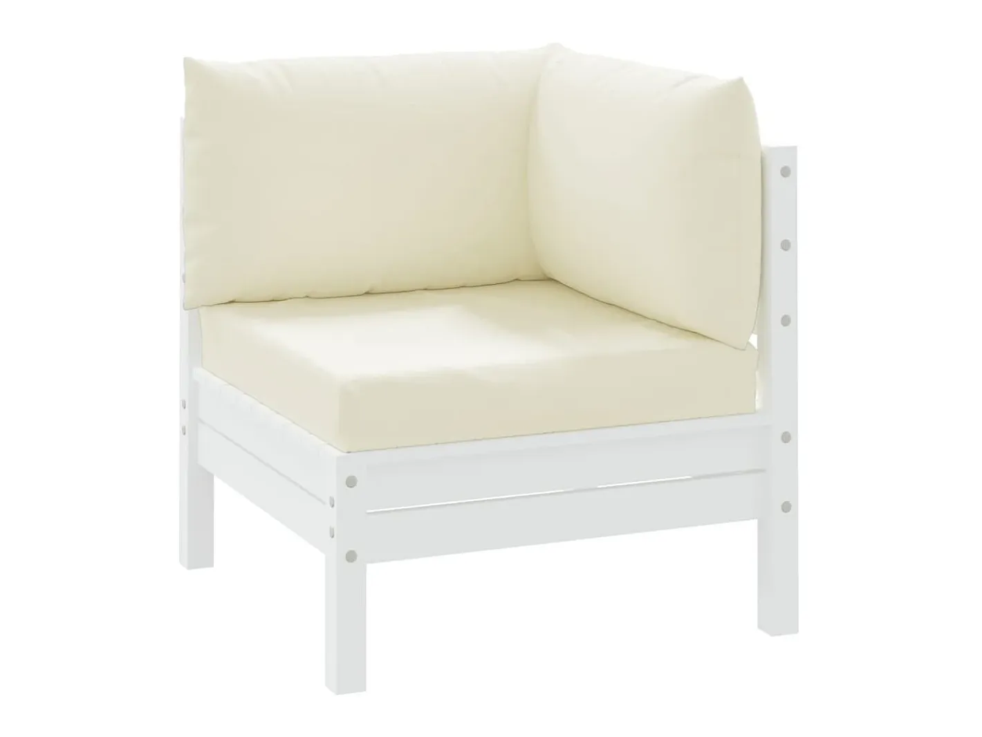 Cojines para palets 3 unidades tela Oxford crema ES833473 Blanco Best