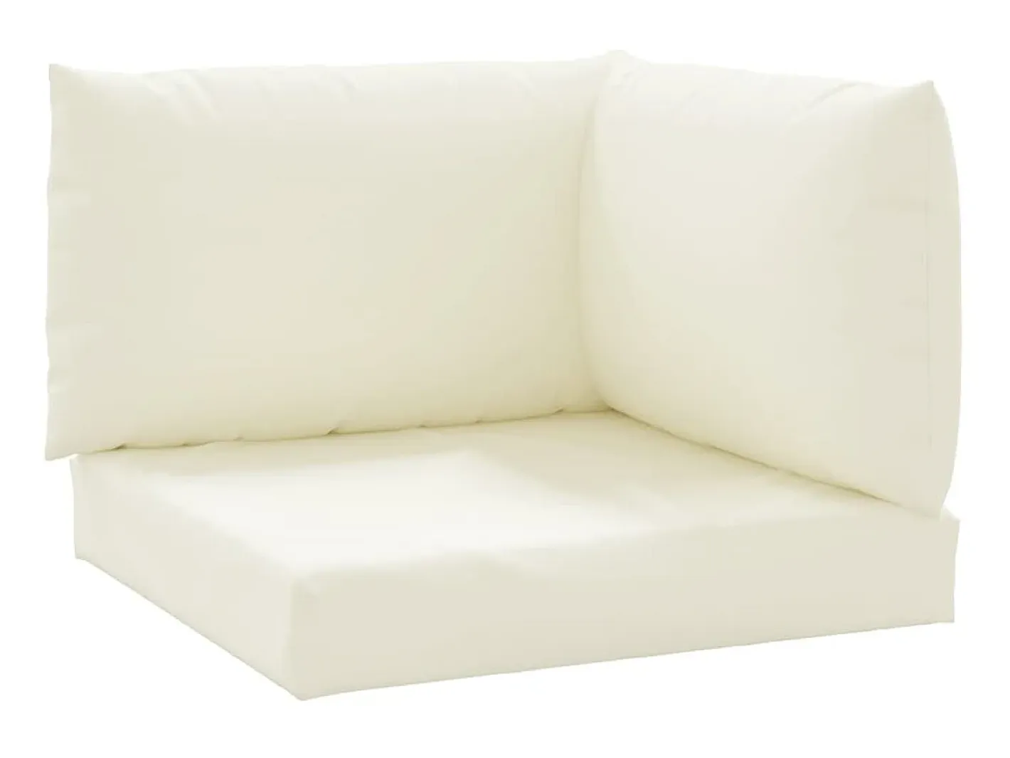 Cojines para palets 3 unidades tela Oxford crema ES833473 Blanco Best