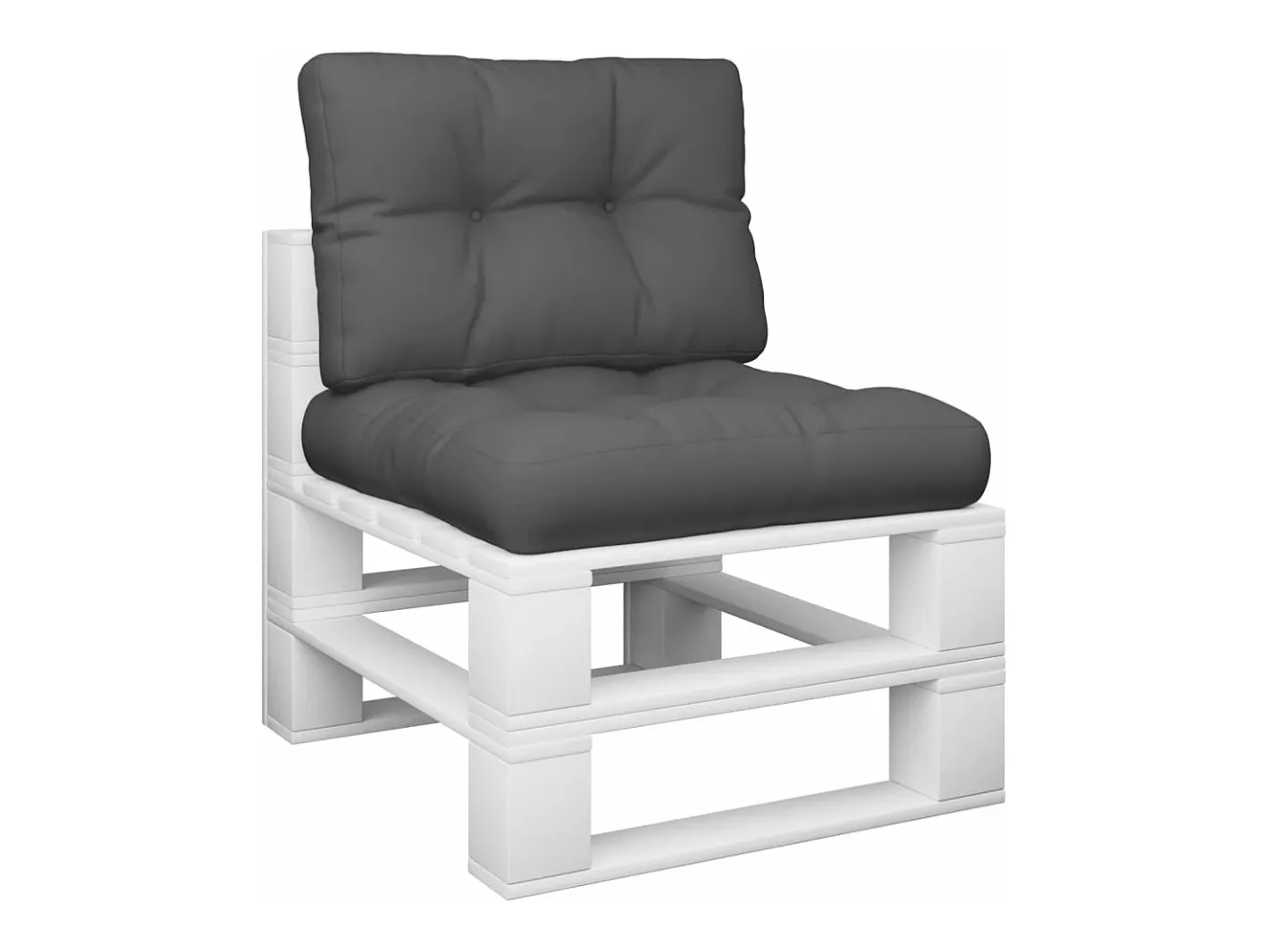 Ropa De Casa-Cojines para palets 2 unidades tela ES669092 Gris antracita