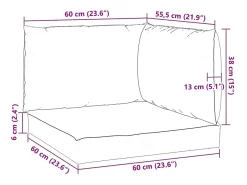 Clicnbuy Ropa De Casa-Cojines para palets 3 unidades tela Oxford Verde