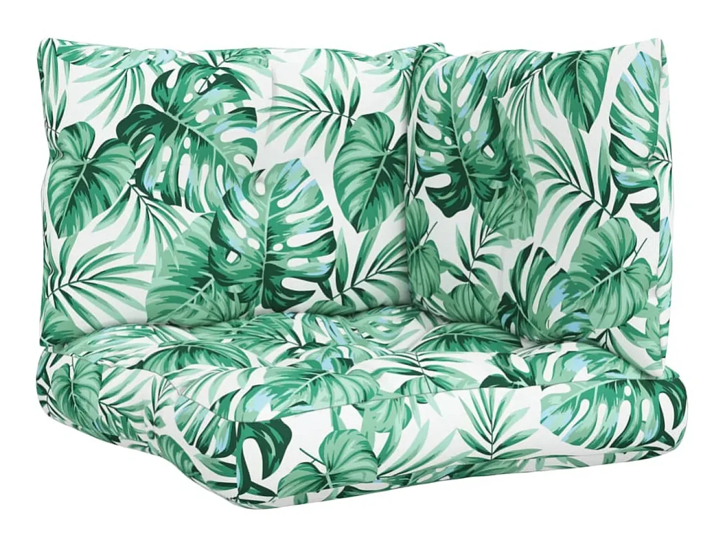 Ropa De Casa-Cojines para palets 3 unidades tela estampado de hojas ES852361 Verde