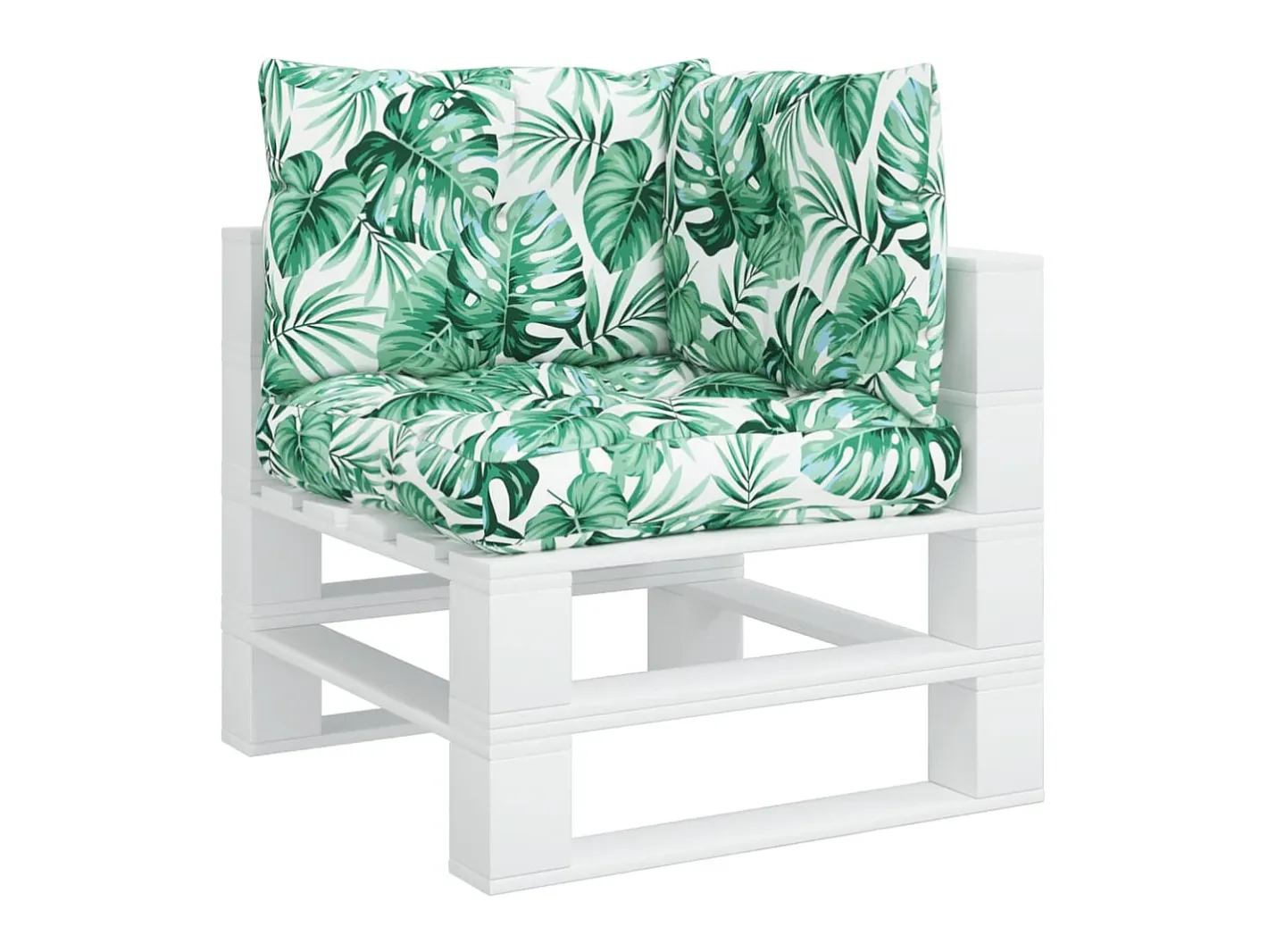 Ropa De Casa-Cojines para palets 3 unidades tela estampado de hojas ES852361 Verde