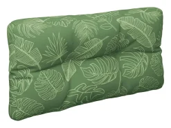 Clicnbuy Ropa De Casa-Cojines para palets 2 unidades tela estampado de hojas Verde