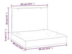 Clicnbuy Ropa De Casa-Cojines para palets 2 unidades tela Gris antracita