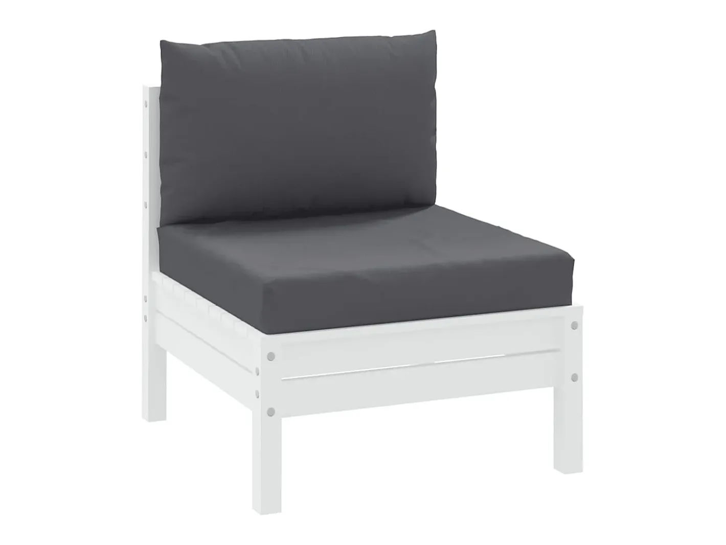 Clicnbuy Ropa De Casa-Cojines para palets 2 unidades tela Gris antracita