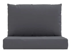 Clicnbuy Ropa De Casa-Cojines para palets 2 unidades tela Gris antracita