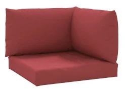 Best Cojines para palets 3 unidades tela Oxford tinto ES244231 Rojo