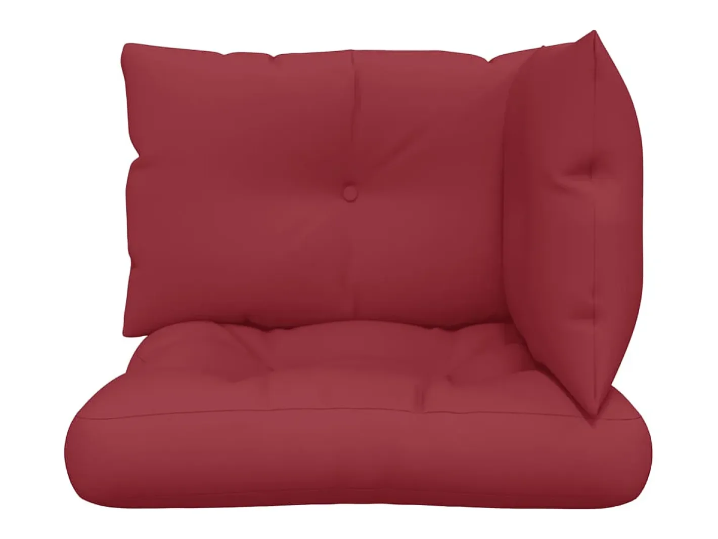 Clicnbuy Ropa De Casa-Cojines para palets 3 unidades tela tinto Rojo