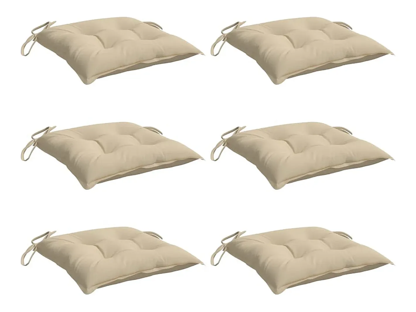 Clicnbuy Cojines para palets 6 unidades tela Oxford 50x50x7 cm Beige Discount