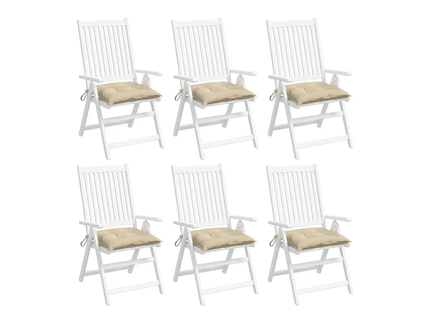 Clicnbuy Cojines para palets 6 unidades tela Oxford 50x50x7 cm Beige Discount