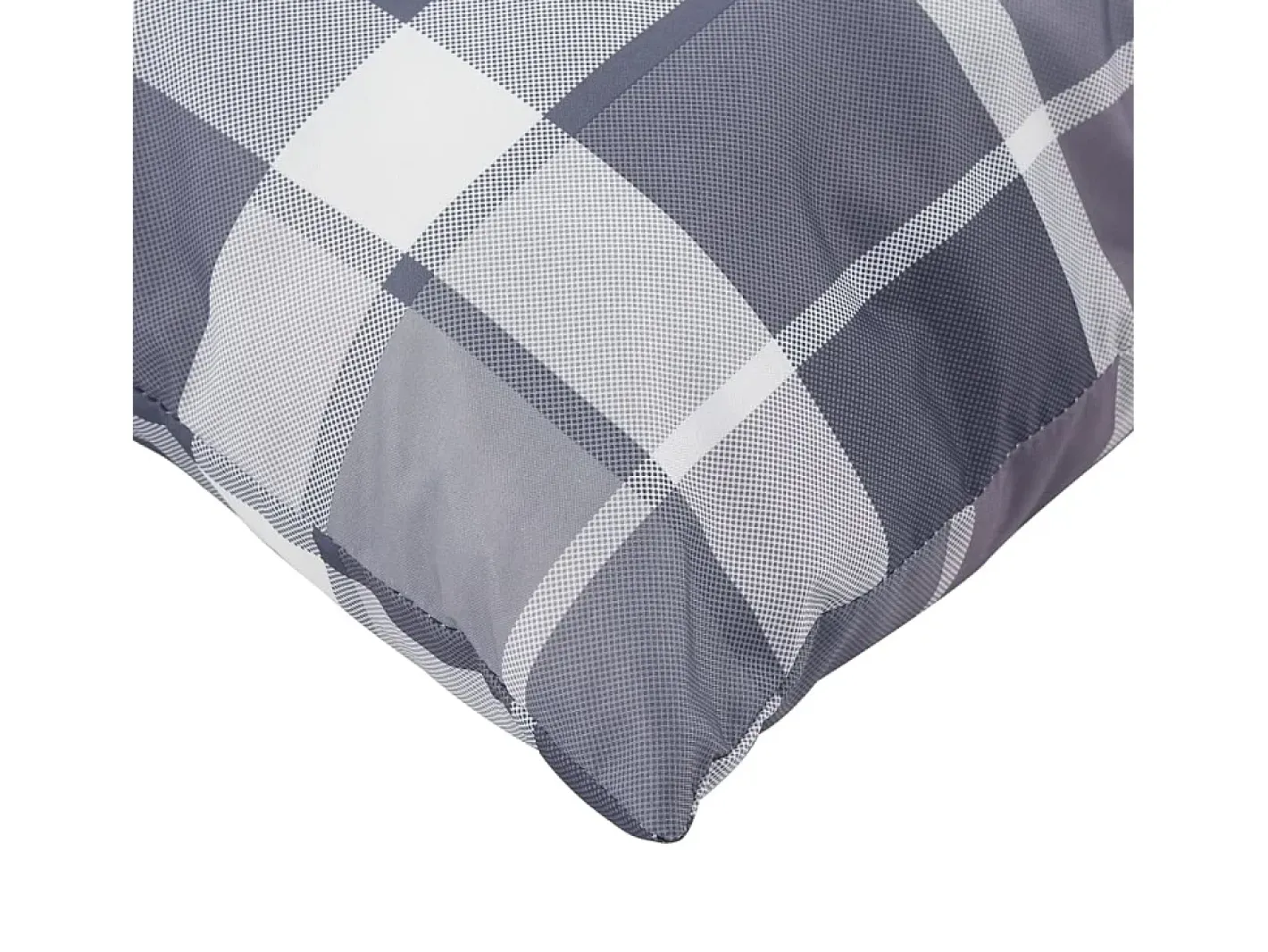 Clicnbuy Ropa De Casa-Cojines para palets 3 unidades tela a cuadros gris Multicolor