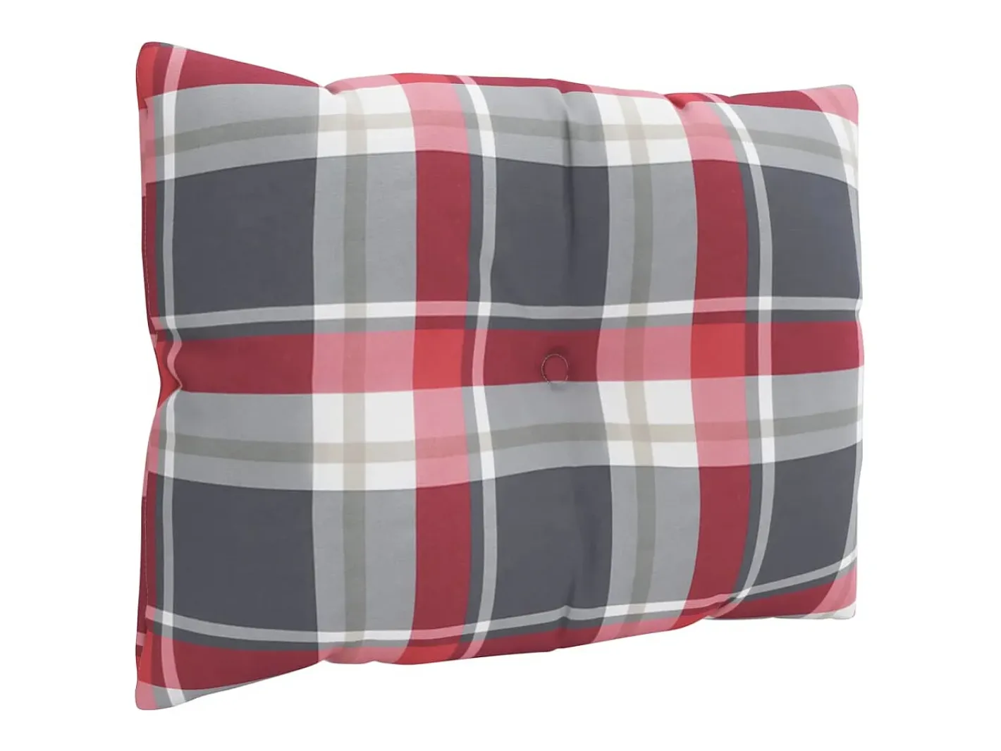 Clicnbuy Ropa De Casa-Cojines para palets 3 unidades tela a cuadros rojos Multicolor