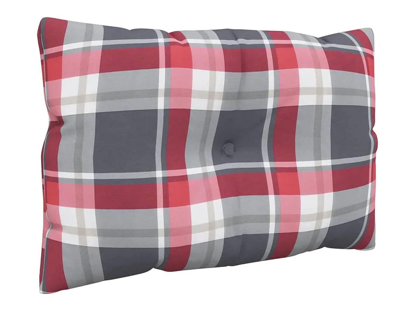 Clicnbuy Ropa De Casa-Cojines para palets 3 unidades tela a cuadros rojos Multicolor