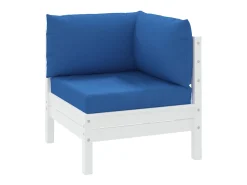 Hot Cojines para palets 3 unidades tela Oxford ES397274 Azul