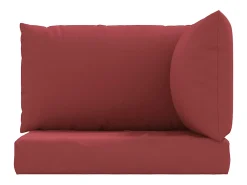 Clicnbuy Ropa De Casa-Cojines para palets 3 unidades tela Oxford tinto Rojo