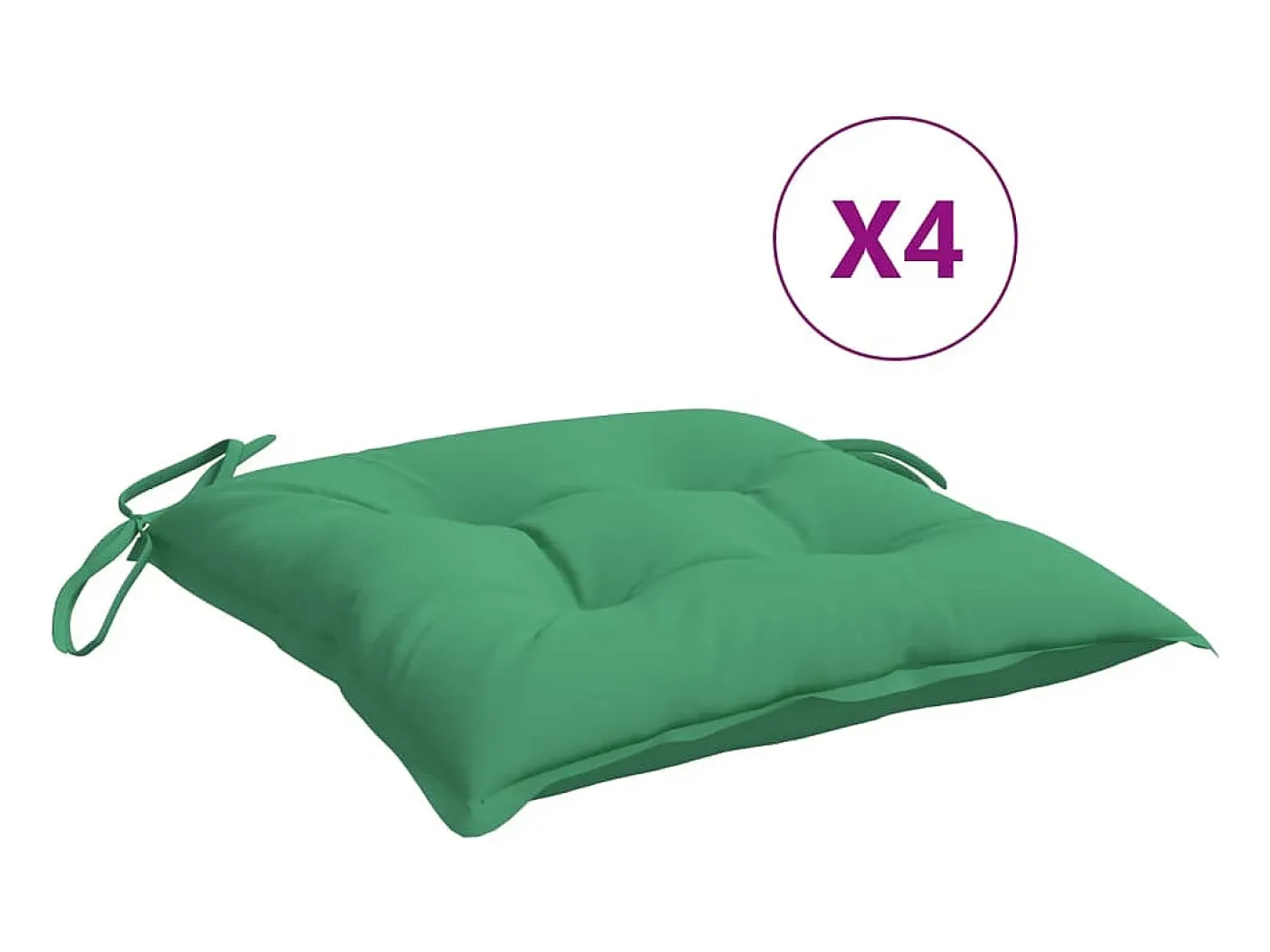 New Clicnbuy Cojines para palets 4 unidades tela Oxford 50x50x7 cm Verde