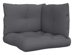Clicnbuy Ropa De Casa-Cojines para paletss 3 unidades tela Gris antracita