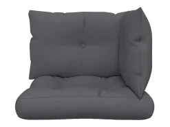 Clicnbuy Ropa De Casa-Cojines para paletss 3 unidades tela Gris antracita