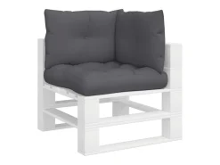 Clicnbuy Ropa De Casa-Cojines para paletss 3 unidades tela Gris antracita