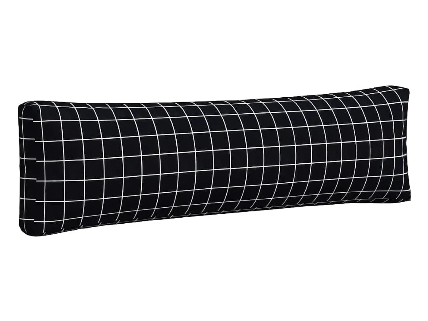 Ropa De Casa-Cojines para palés 2 piezas tela Oxford a cuadros s ES794446 Negro