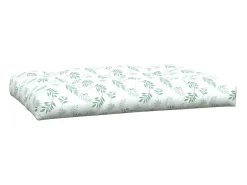 Cojines para palés 5 piezas tela estampado de hojas ES395862 Verde New