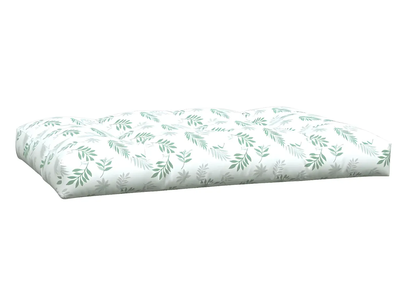 Cojines para palés 5 piezas tela estampado de hojas ES395862 Verde New