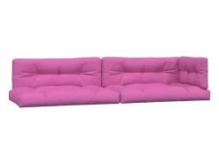 Clicnbuy Cojines para palés 5 piezas tela Rosa New