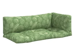 Clicnbuy Ropa De Casa-Cojines para palés 3 piezas tela Oxford estampado de hojas Verde
