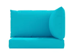 Ropa De Casa-Cojines para palés 3 piezas tela Oxford turquesa ES694292 Azul