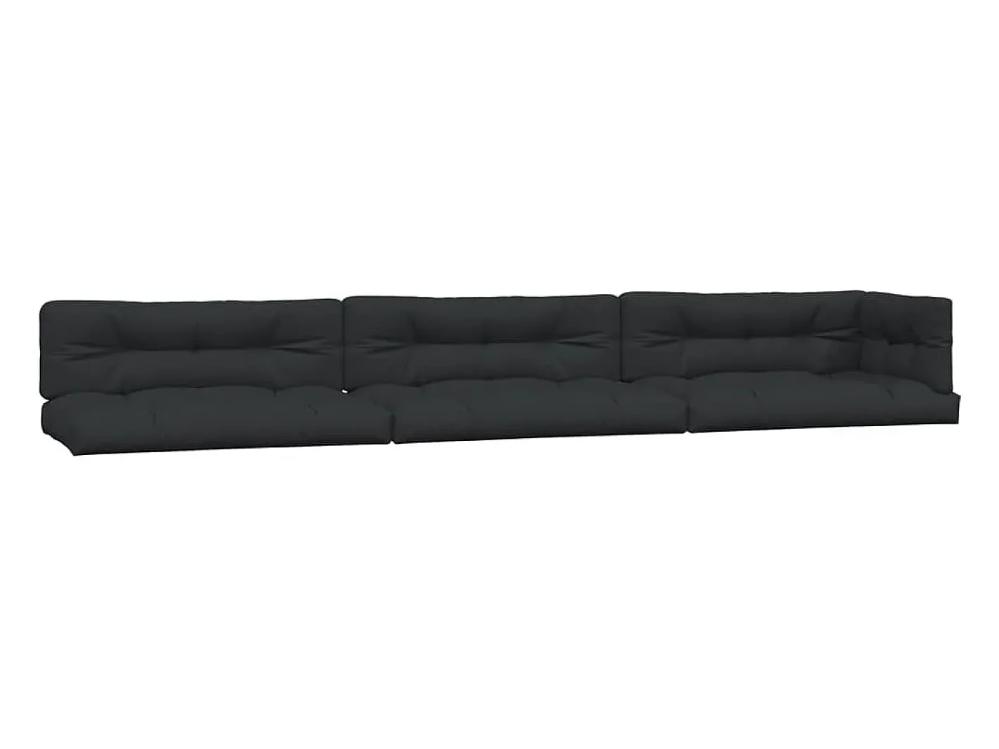 Clicnbuy Cojines para palés 7 piezas tela Negro Best
