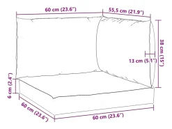 Discount Clicnbuy Cojines para palés 3 unidades tela Oxford Negro