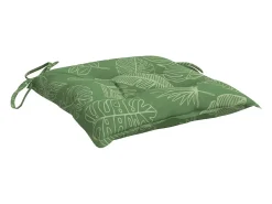Clicnbuy Ropa De Casa-Cojines para silla 2 unidades tela estampado de hojas 50x50x7 cm Verde