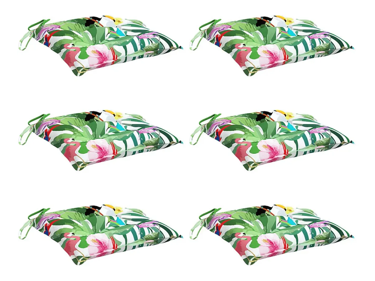 New Clicnbuy Cojines para silla 6 unidades tela Oxford 50x50x7 cm Multicolor
