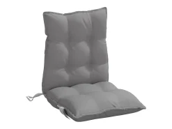 Clicnbuy Ropa De Casa-Cojines para silla con respaldo bajo 2 unidades tela Oxford Gris