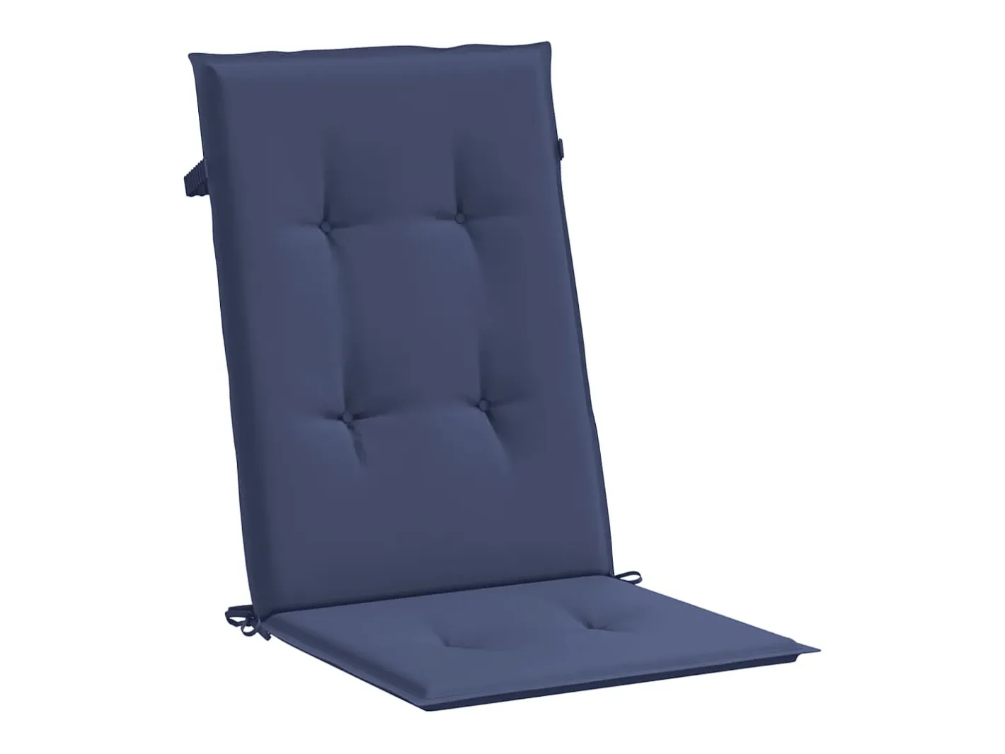 Clicnbuy Cojines para silla con respaldo alto 4 unidades tela marino Azul