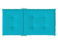 Clicnbuy Ropa De Casa-Cojines para silla con respaldo bajo 2 unidades tela turquesa Azul turquesa