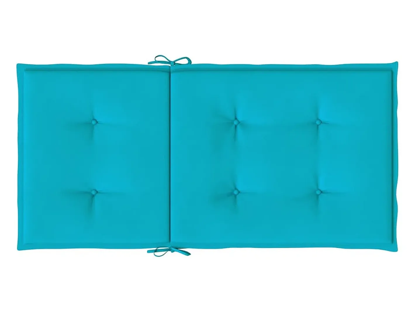 Clicnbuy Ropa De Casa-Cojines para silla con respaldo bajo 2 unidades tela turquesa Azul turquesa