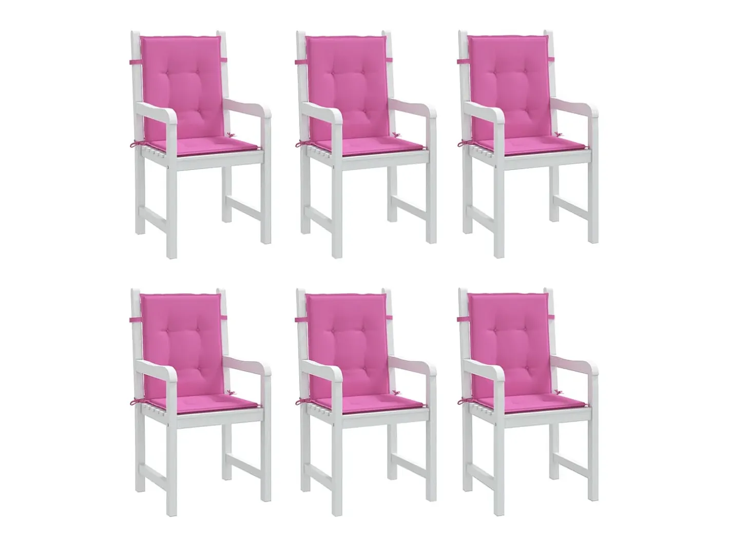 Clicnbuy Cojines para silla con respaldo bajo 6 unidades tela Rosa Best