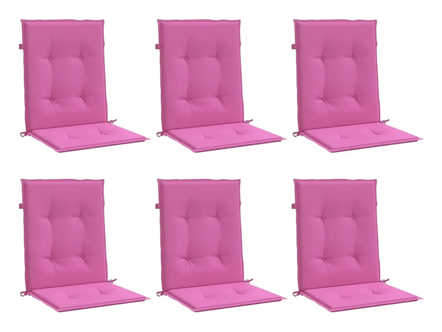 Clicnbuy Cojines para silla con respaldo bajo 6 unidades tela Rosa Best
